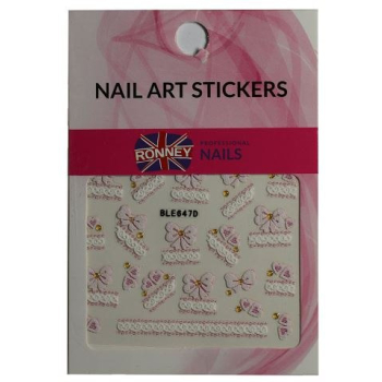 RONNEY - Naklejki na paznokcie NAILART STICKERS RN 123    !